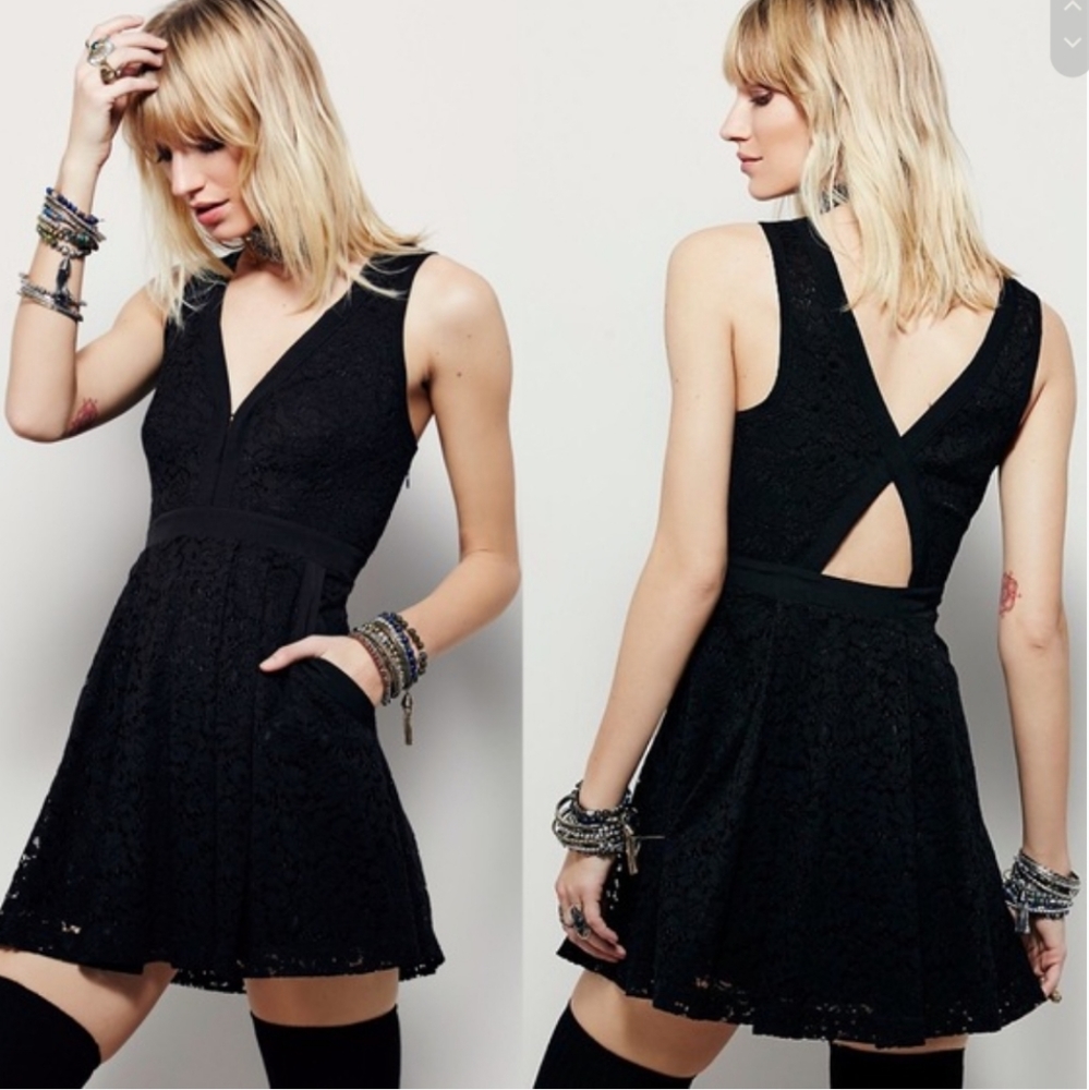 FREE PEOPLE LOVELY LOVE IN LOVE LACE DRESS S